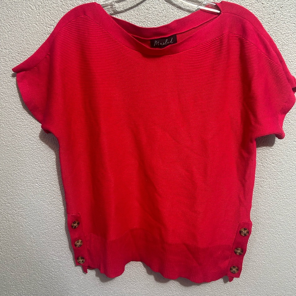 Marled ribbed sweater size medium